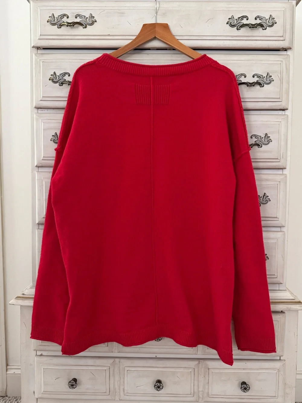 Red Drop Shoulder Sweater - Picture 2 of 3